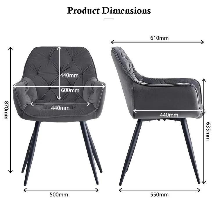 Стілець для кухні та вітальні ГРЕЙС Парадіз 580х870х570 мм Чорний/Сірий (GAА0051836) - фото 2 Стілець для кухні та вітальні ГРЕЙС Парадіз 580х870х570 мм Чорний/Сірий (GAА0051836) - фото 2