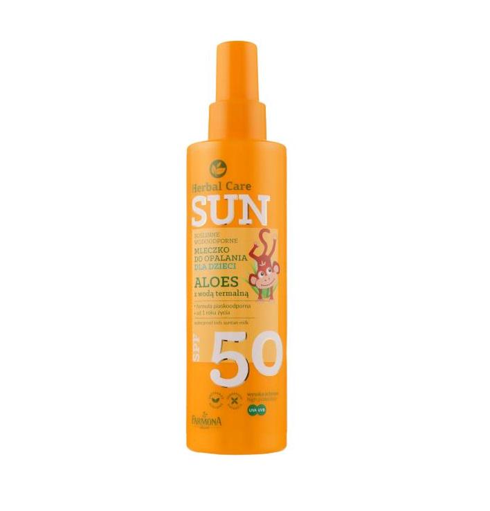 Водостійке дитяче молочко для засмаги Herbal Care Farmona SPF 50 150 мл (5900117972847)