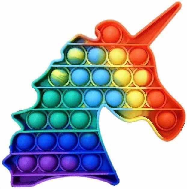Игрушка-антистресс Pop It Fidget Единорог (5-Pop It)