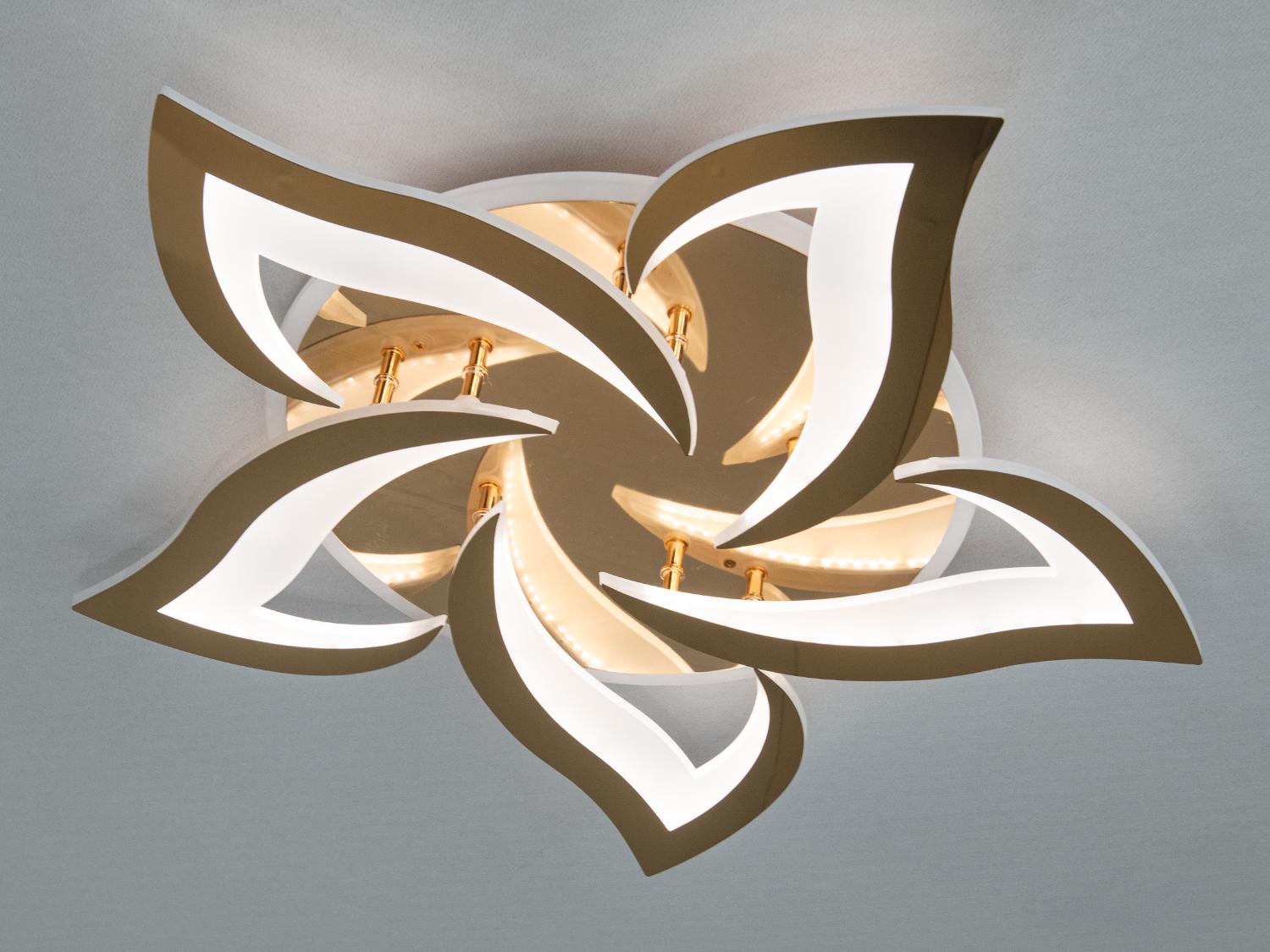 Люстра потолочная LED с диммером и подсветкой 75W (8146/5G LED 3color dimmer) - фото 3