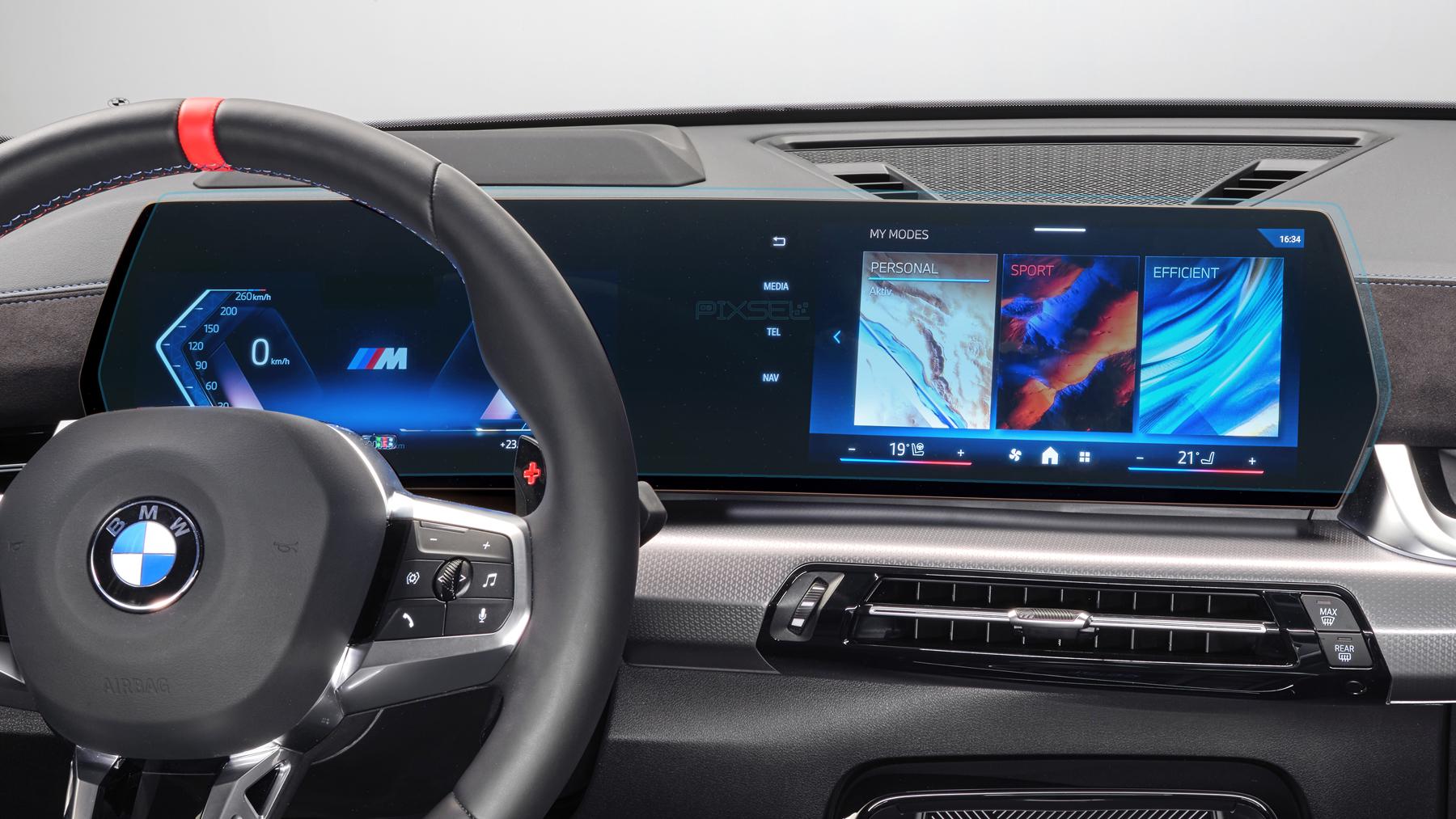 Стекло защитное Pixsel гибридный глянец на приборную панель BMW X2/X2M 26,2“ 2023 U10