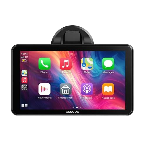 Экран IPS ESSGOO Apple CarPlay и Android Auto 7-дюймовый Carplay поддержка Siri и Google Экран IPS ESSGOO Apple CarPlay и Android Auto 7-дюймовый Carplay поддержка Siri и Google