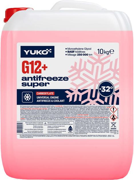 Антифриз YUKO Super G12+ -32 °C 10 л Червоний (4823110405611)