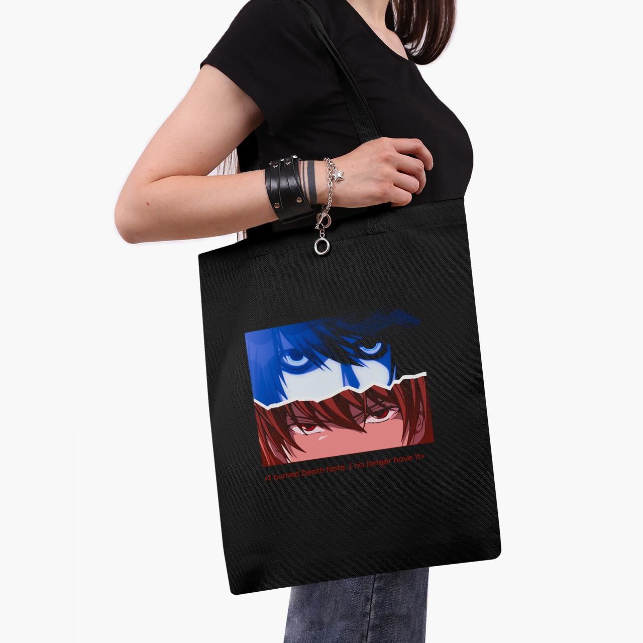 Эко сумка шоппер Эл Лоулайт и Кира Death Note 41x35 см Черный (9227-2825-BKZ) Эко сумка шоппер Эл Лоулайт и Кира Death Note 41x35 см Черный (9227-2825-BKZ)