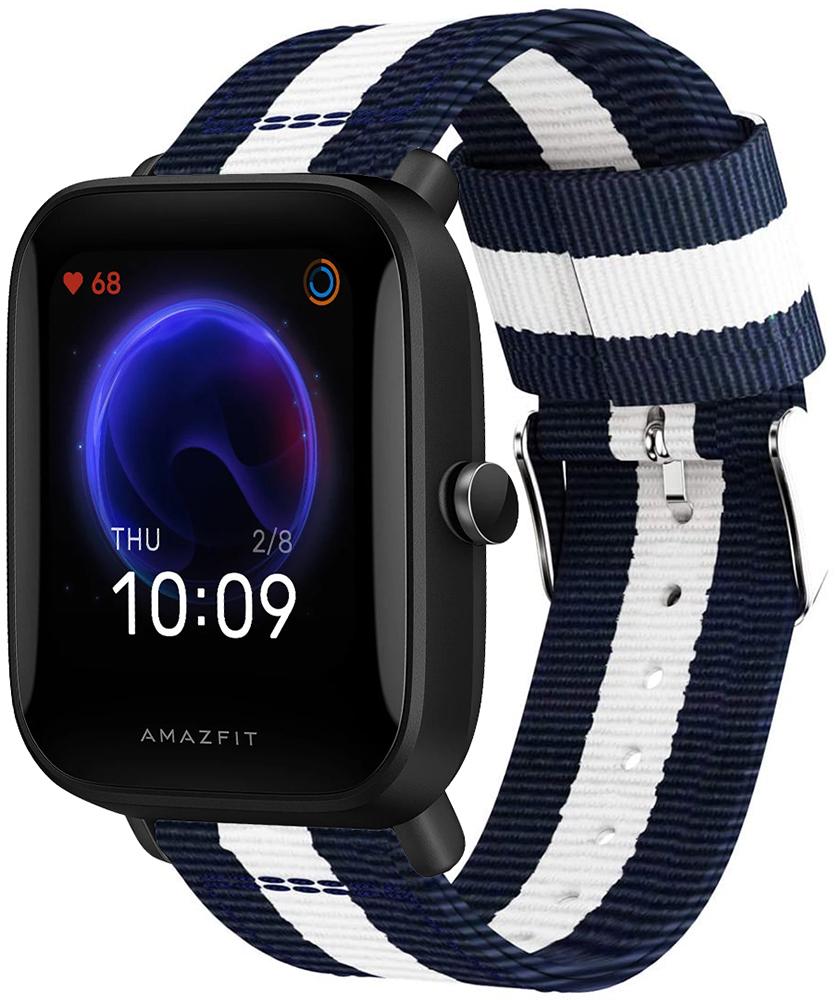 Ремешок тканевый Canvas для Amazfit Bip U Blue/White (20554)