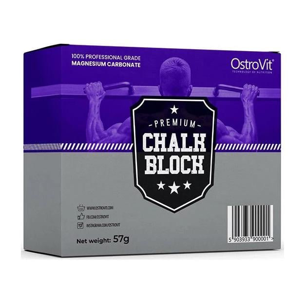 Магнезия спортивная в блоке OstroVit Premium Chalk Block 57 г