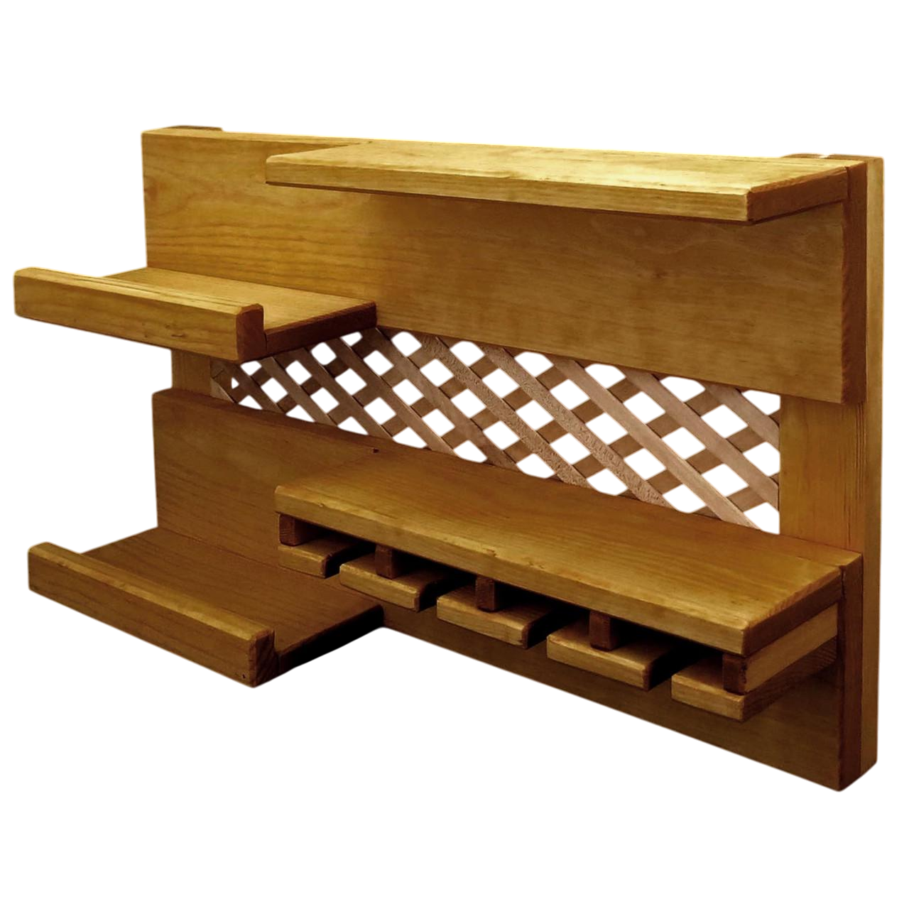 Полка для вина настенная из дерева Тояма Сиена (ПНК-001205)