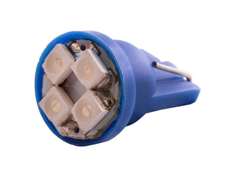 Автомобильная лампа светодиодная LEDUA T10-3528-4 SMD 12V Синий (147)