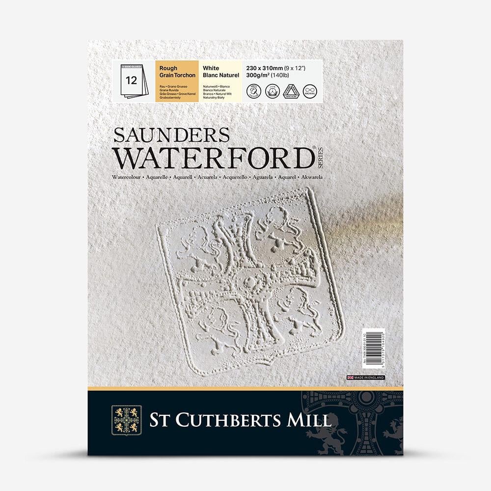 Альбом для акварели Saunders Waterford Rough хлопок 300 г/кв. м 12 л. 23x31 см Белый (T46830001011C)