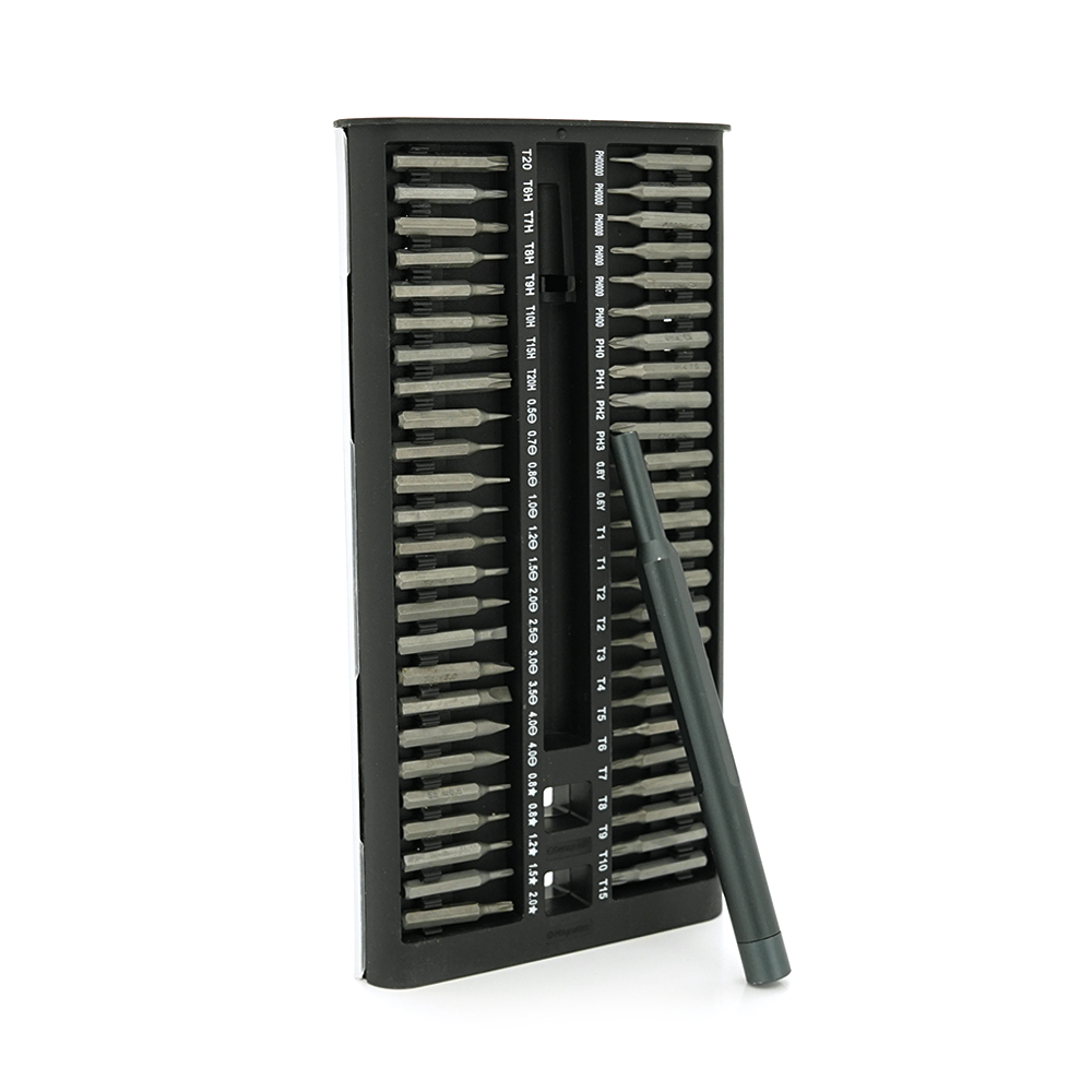 Набор двухсторонняя отвертка с битами 102-in-1 S2 магнитные алюминий длина держателя 115 мм (YUT_V7416)