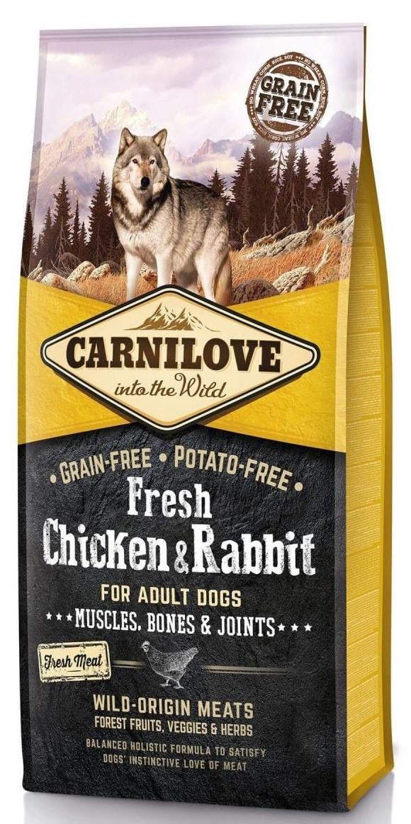 Корм беззерновий для собак Carnilove Fresh Chicken&Rabbit всіх порід зі свіжим м'ясом курки та кролика 12 кг (1789927852)