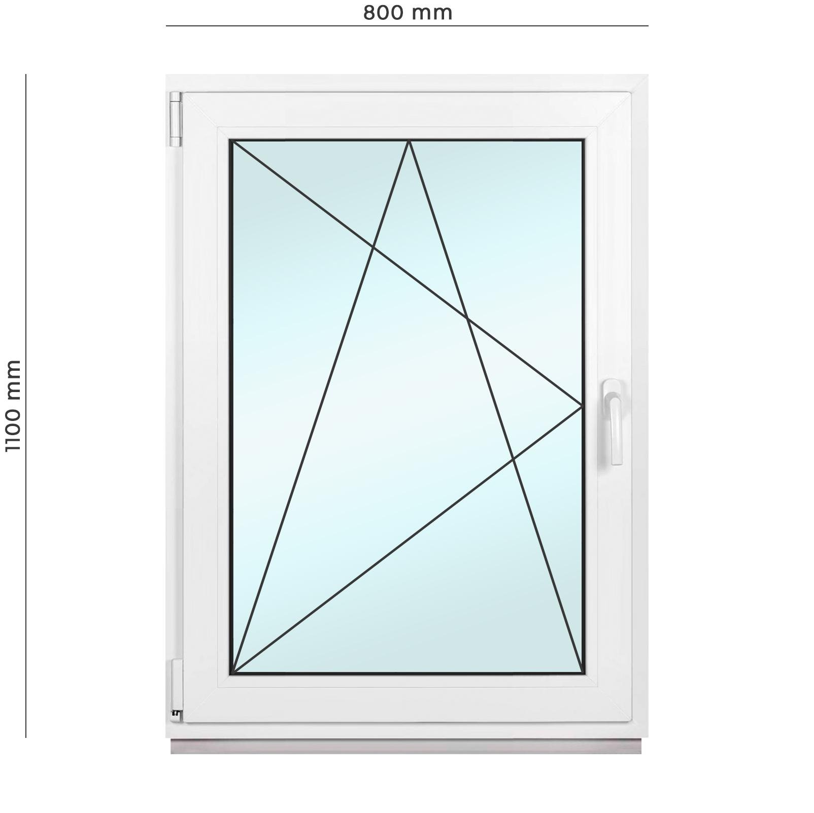 Окно металлопластиковое Framex поворотно-откидное с левым открытием 800х1100 мм Белый - фото 2