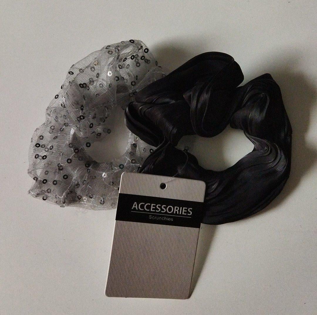 Комплект резинок для волосся Accessories Чорний/Сірий