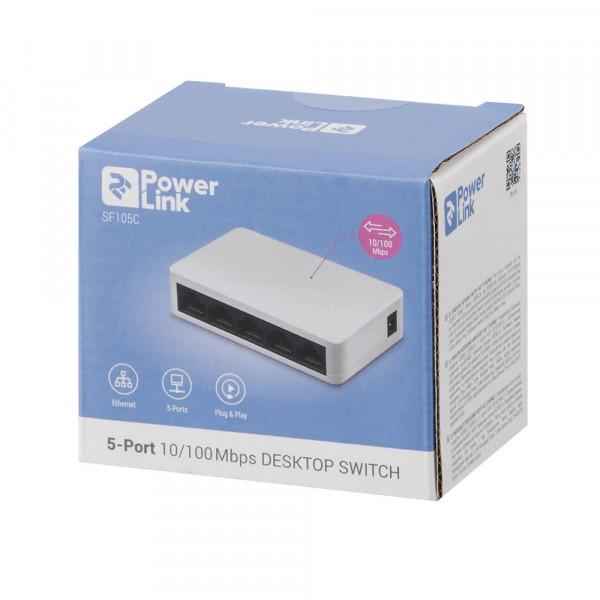 Коммутатор 2E PowerLink SF105C 5хFast Ethernet (2E-SF105C) - фото 6