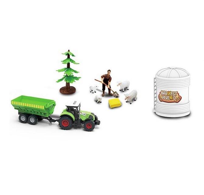 Игровая ферма трактор со съемным прицепом/фигурки Multicolor (159866)