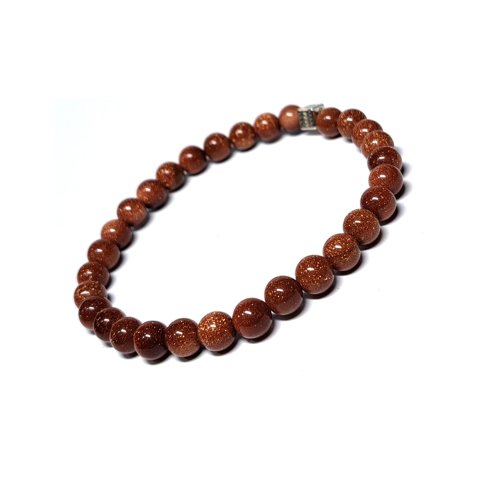 Браслет DARSANA из натурального камня авантюрин песок d бусин 6 мм (DRSU005257)