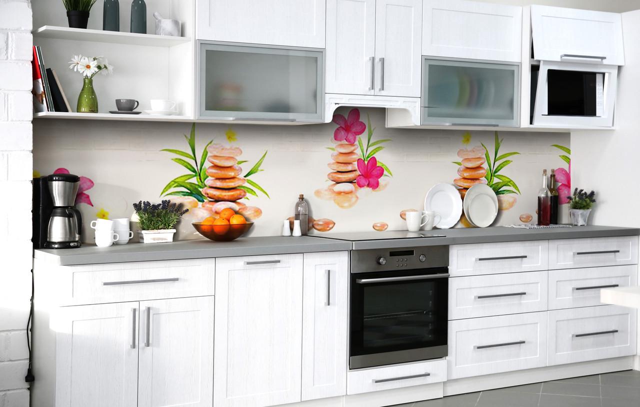 Кухонный фартук Балансирующие камни виниловый самоклеющийся 60х300 см Кухонный фартук Балансирующие камни виниловый самоклеющийся 60х300 см