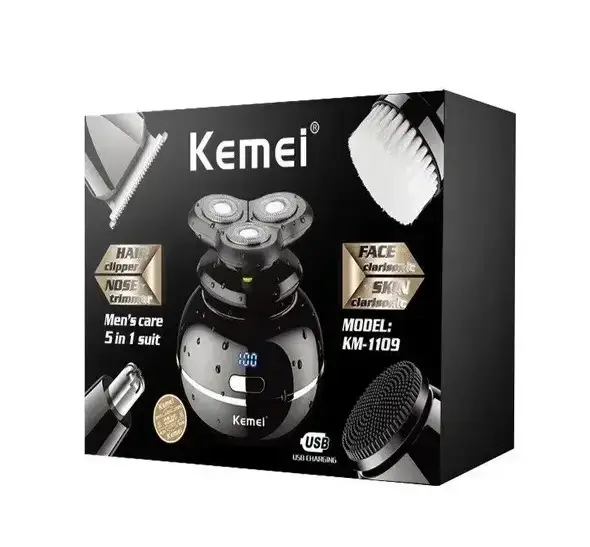 Електробритва Kemei KM1109 з тримером для носа та вух - фото 4