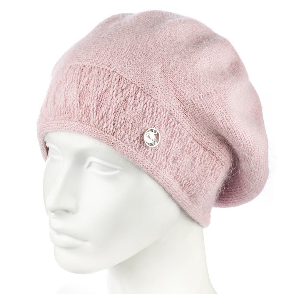 Берет женский зимний Atrics WH913 двойной ангоровый Лотос