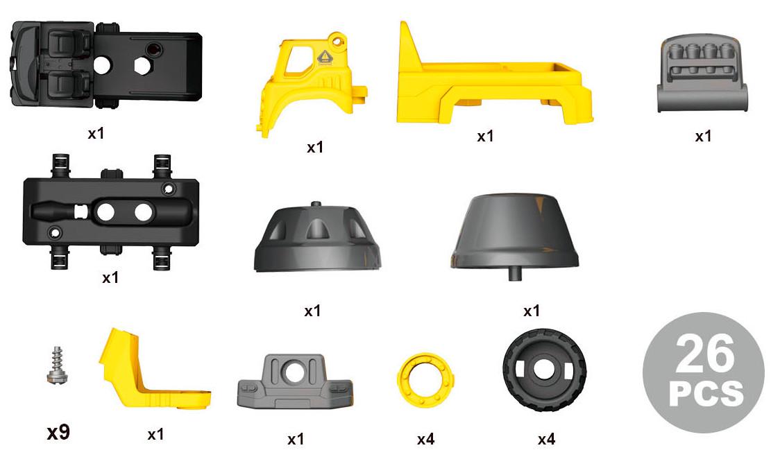 Конструктор DIY Spatial Creativity Бетономешалка LM9015 (6548091) - фото 3