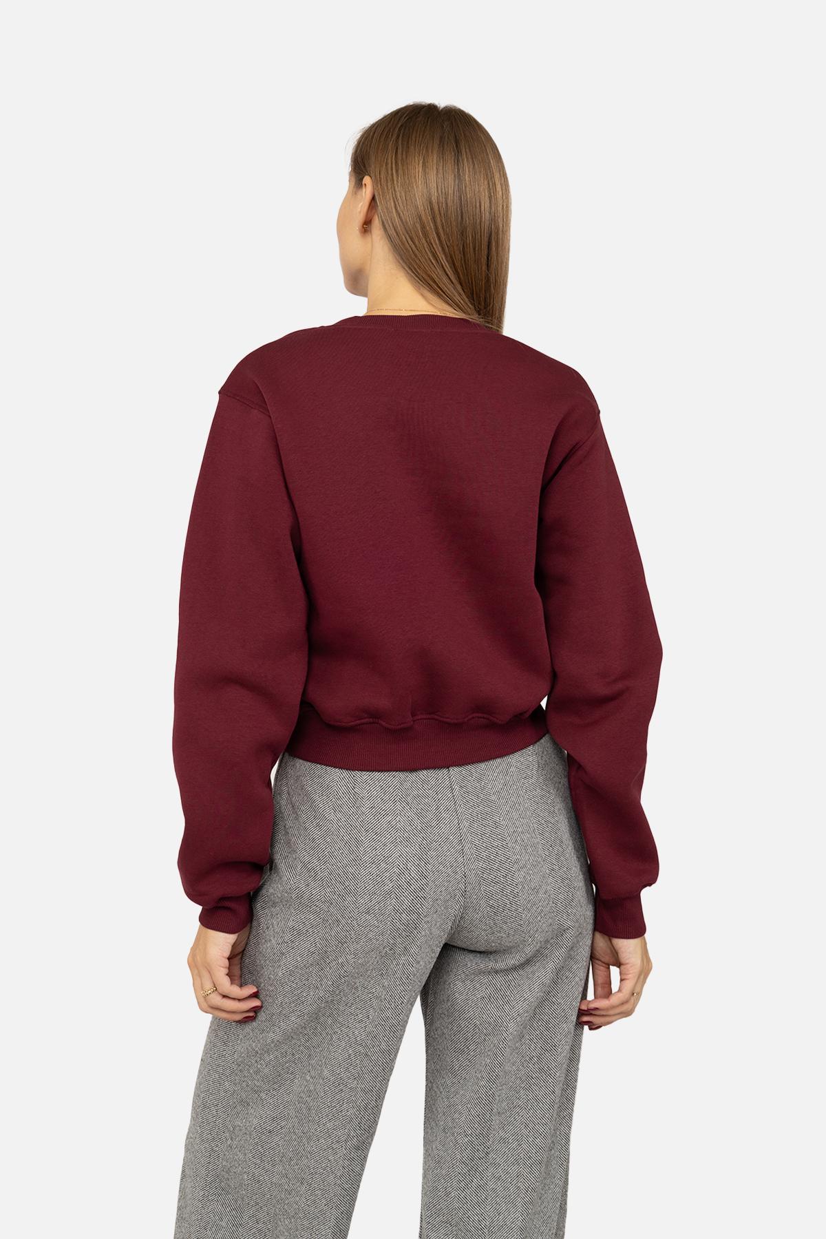 Світшот жіночий ЦБ-00262071 р. 48 Бордовий (SKT001025775) - фото 3 Світшот жіночий ЦБ-00262071 р. 48 Бордовий (SKT001025775) - фото 3