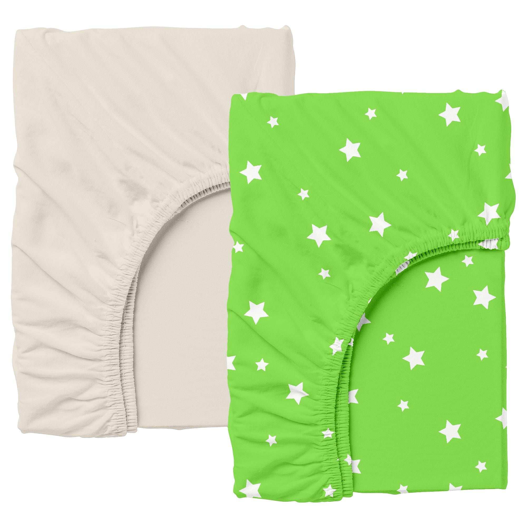 Набор простыней на резинке Cosas Beige/StarFall Lime 180х200х20 см 2 шт. (4822052087237)