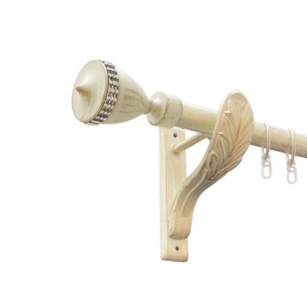 Карниз Orvit Этерния однорядный гладкий 25 мм 240 см Белое золото (00-00021657)