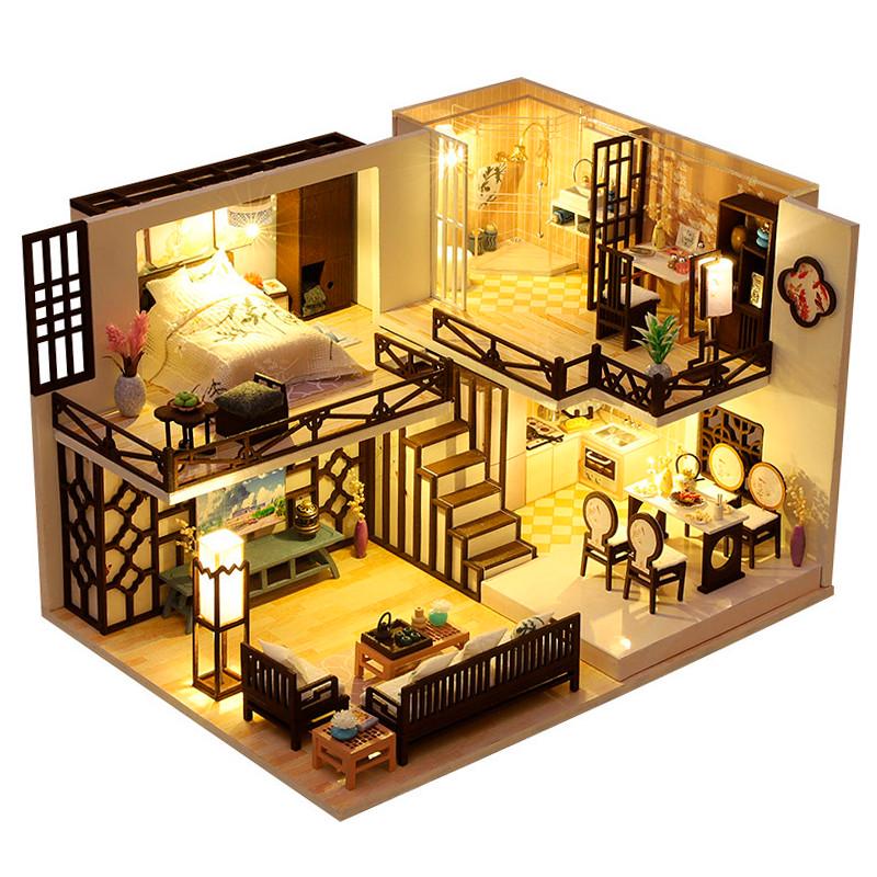 Конструктор-дом кукольный DIY House M033-B Cute fun румбокс 3D сборный с подсветкой (2861857649)