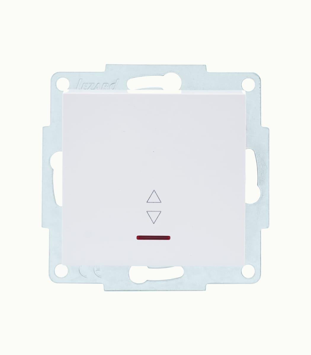 Выключатель одноклавишный проходной с подсветкой Lezard Vesna Белый (00000023267)