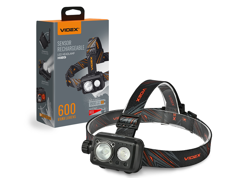 Фонарь налобный аккумуляторный Videx VLF-H189 600Lm 5000K (9295) Фонарь налобный аккумуляторный Videx VLF-H189 600Lm 5000K (9295)