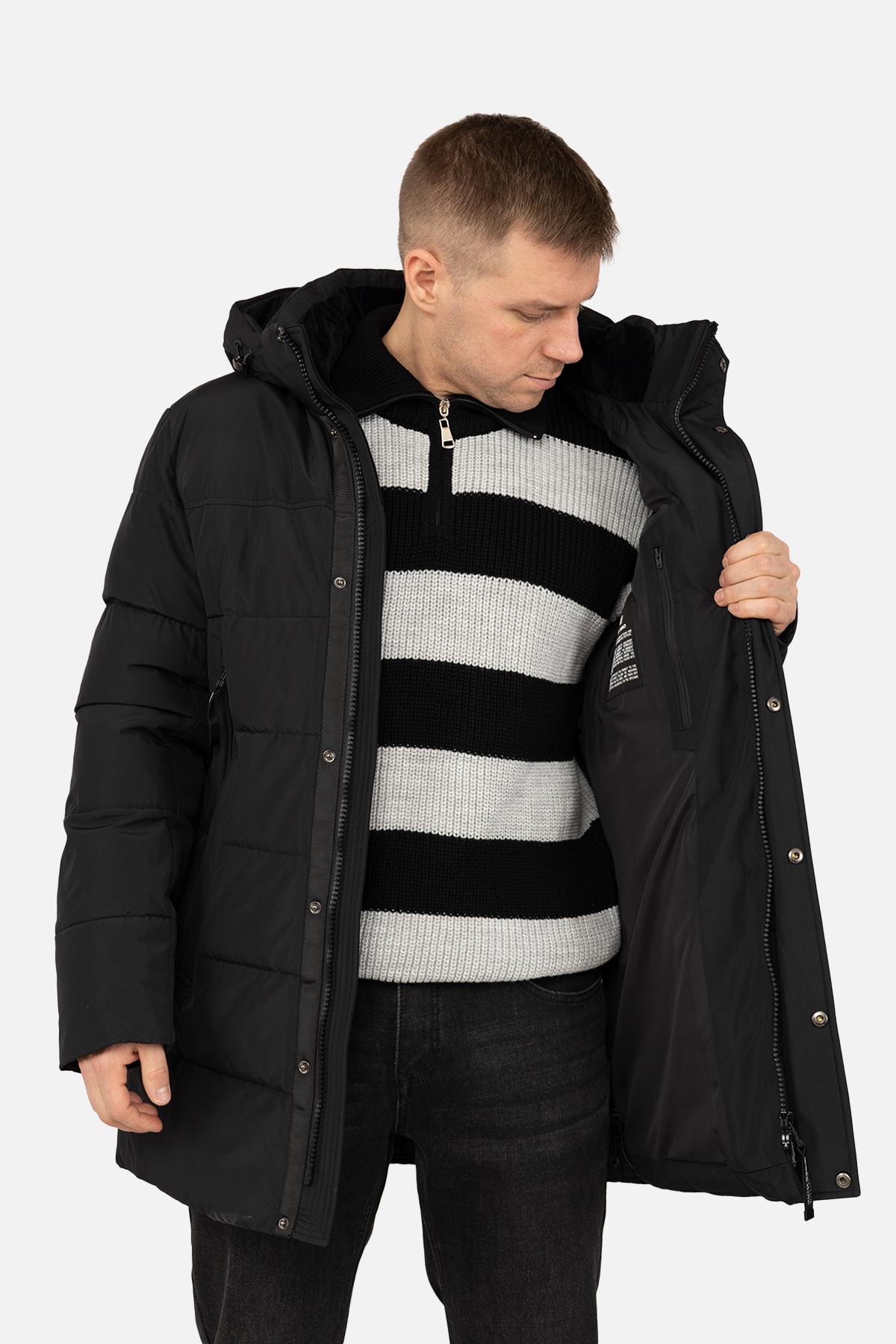 Куртка мужская ЦБ-00254591 р. 52 Черный (28422198) - фото 2 Куртка мужская ЦБ-00254591 р. 52 Черный (28422198) - фото 2