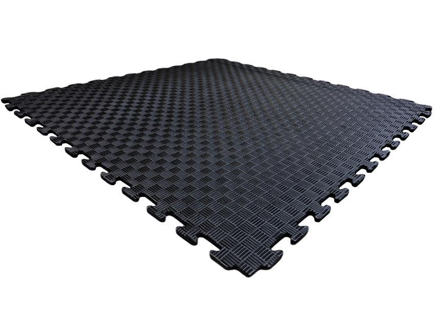 Дитячий килимок-пазл Спорт 100х100х1 см Чорний