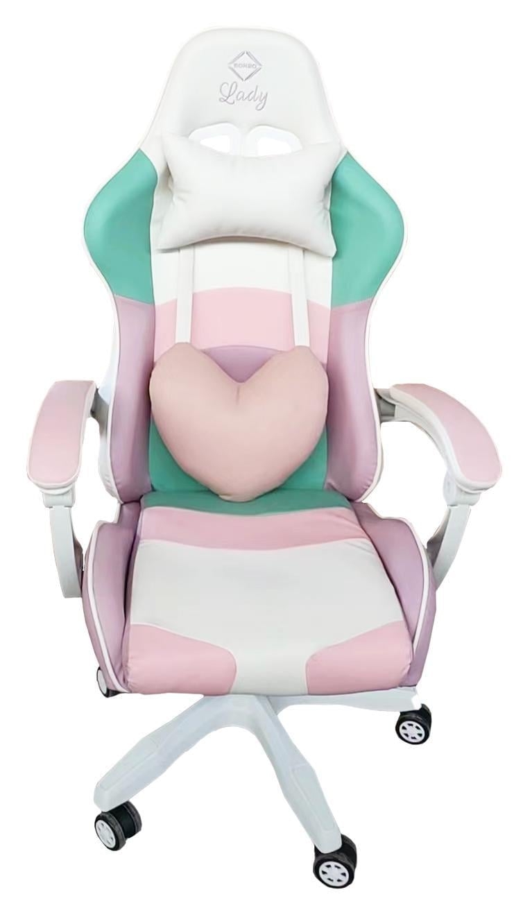 Крісло офісне комп'ютерне Bonro Lady 813 Рожево-фіолетовий (21589806) - фото 7