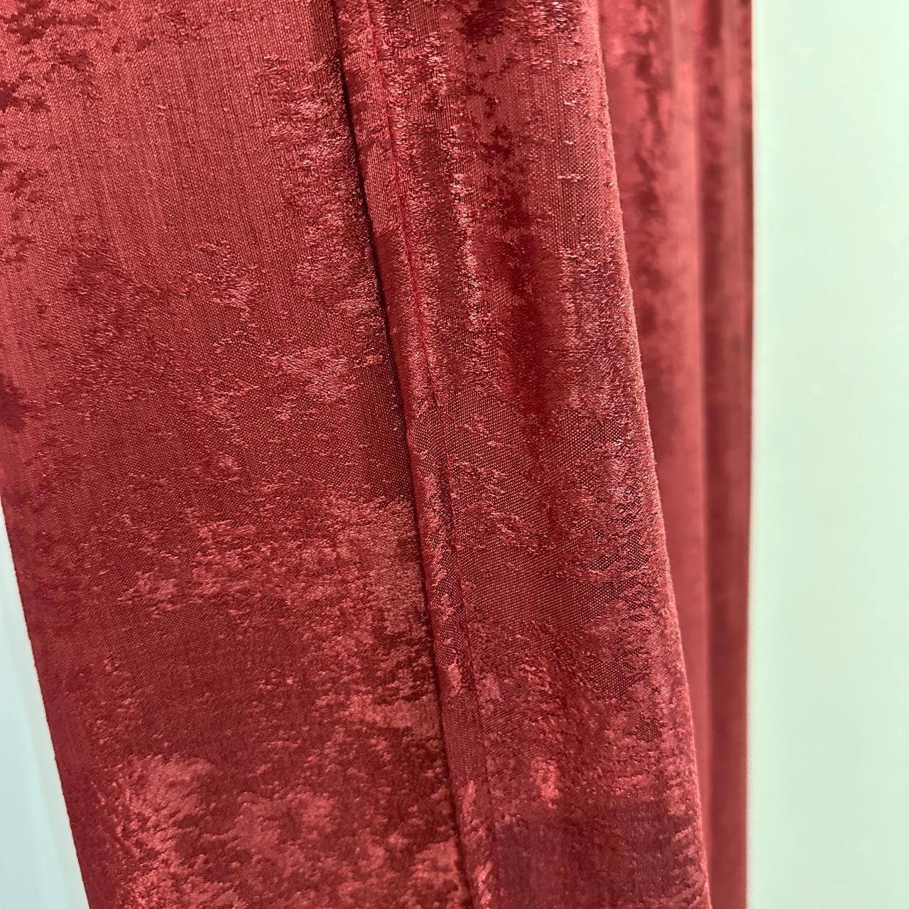 Шторы жаккардовые с мраморным узором среднее затемнение 1,5x2,7 м 2 шт. Бордовый (К1039-10) - фото 2