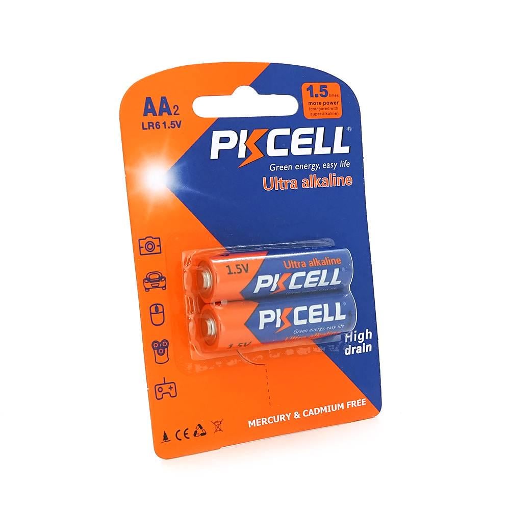 Батарейка лужна PKCELL 1,5V AA/LR6 2 штуки у блістері (33664)