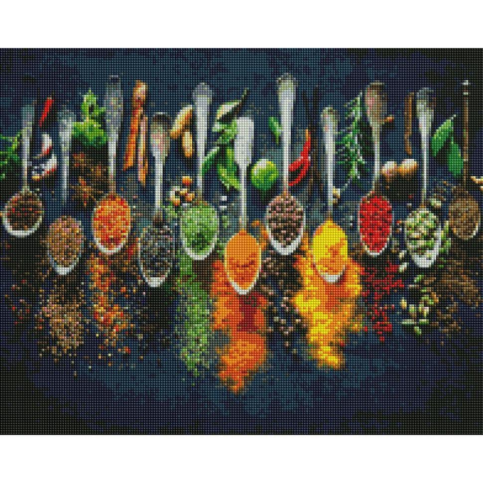 Алмазна мозаїка Brushme Пряні спеції DBS1101 40х50 см (RLT31133) Алмазна мозаїка Brushme Пряні спеції DBS1101 40х50 см (RLT31133)