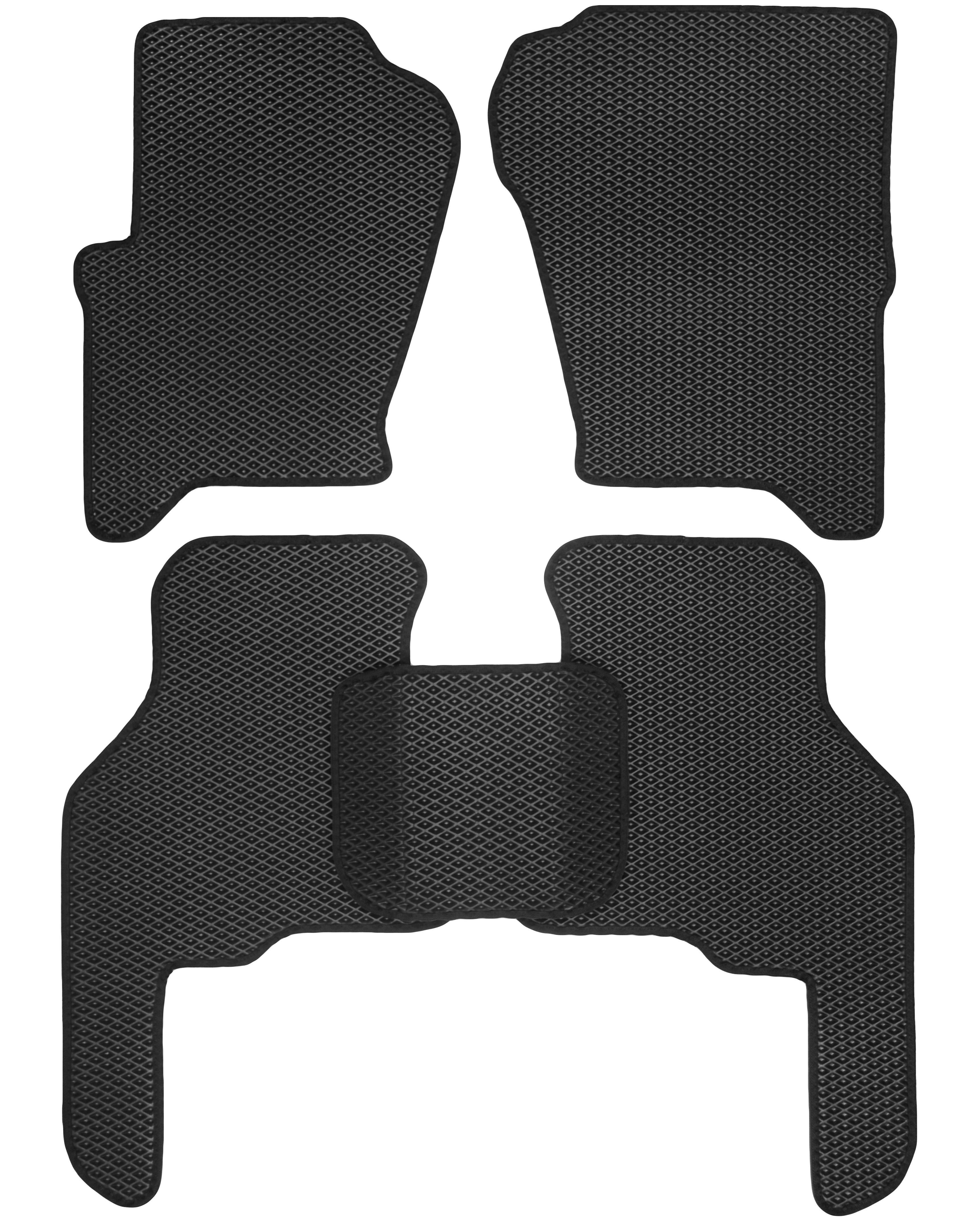 Коврики в салон Kinetic для Land Rover Discovery 3 2004-2009 EVA-полимерные Черный (150228)