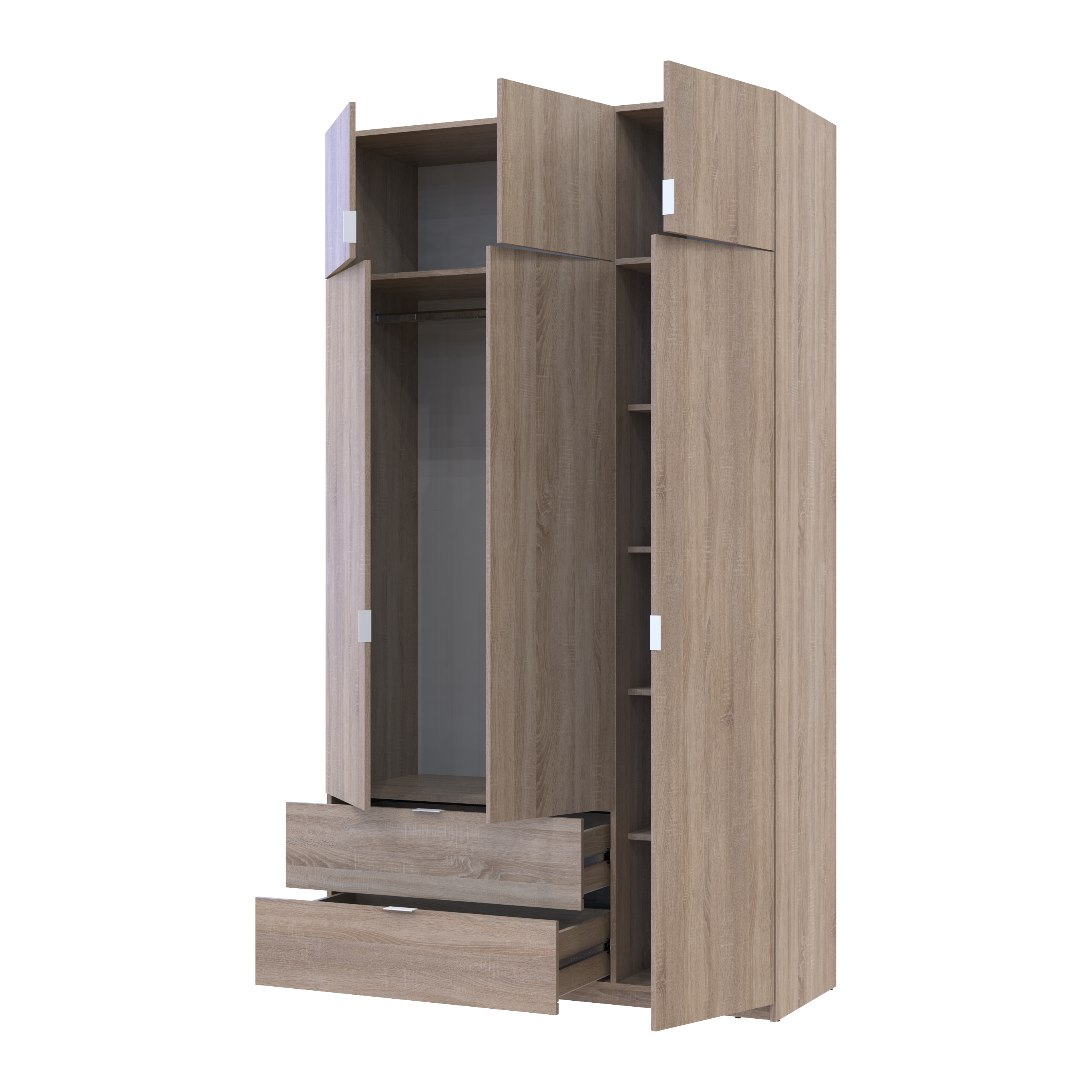 Шкаф для одежды Лукас 3 ДСП 135х50х240 см Дуб сонома (80737803) Шкаф для одежды Лукас 3 ДСП 135х50х240 см Дуб сонома (80737803)