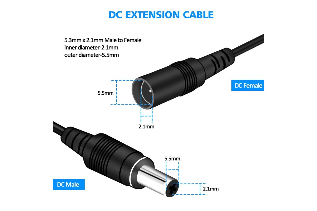 Кабель для роутера DC 12V 5,5x2,1 мм male-female 10 м (DC5521MF10MK) - фото 4