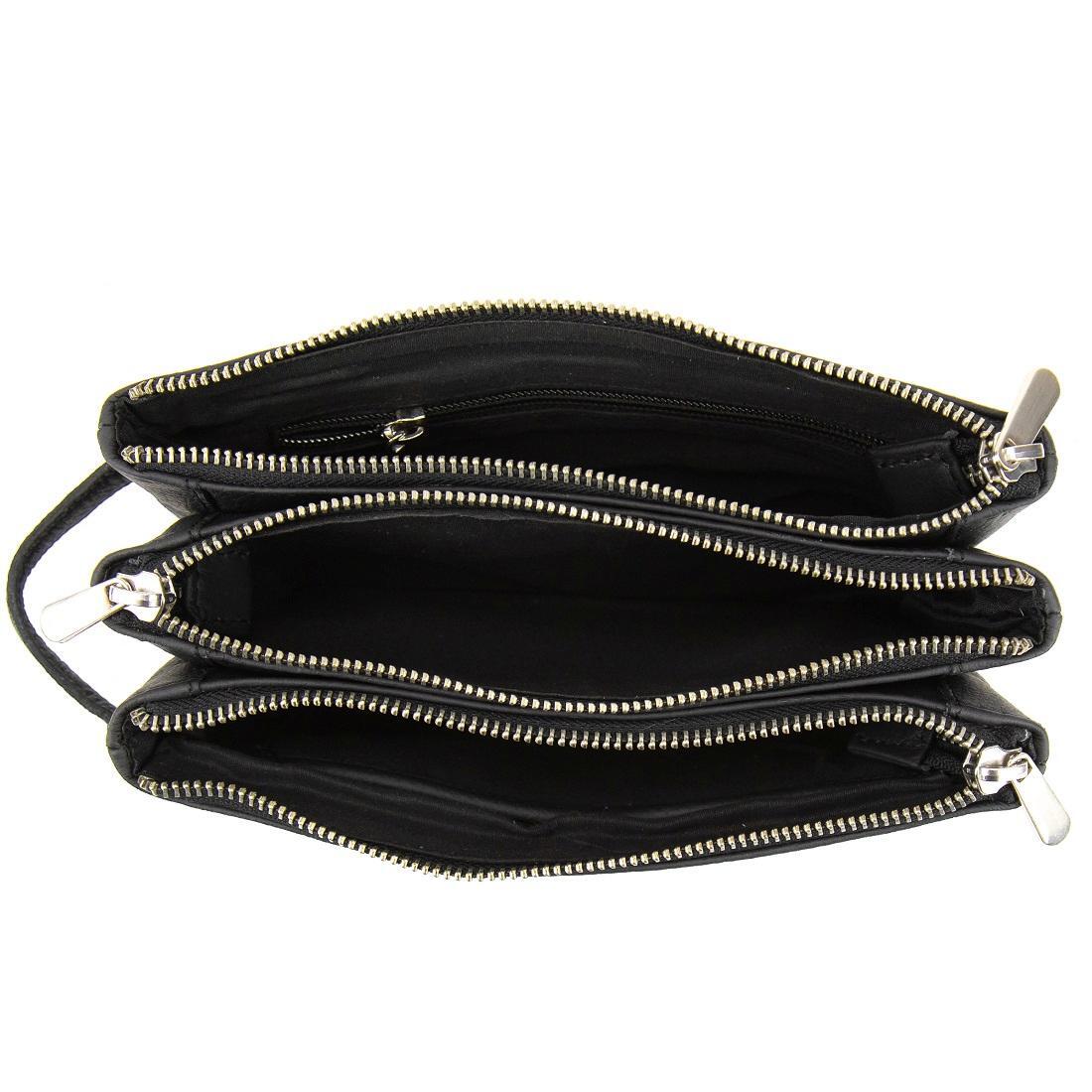 Портмоне чоловіче Royal Bag AJ-TV-109A-CL шкіряний на три відділення Чорний (7701) - фото 2
