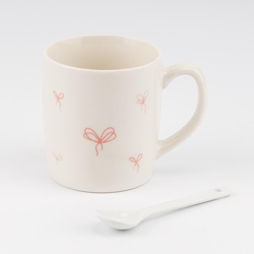 Чашка з ложечкою Рожеві бантики 200 мл (9250-010) - фото 5 Чашка з ложечкою Рожеві бантики 200 мл (9250-010) - фото 5