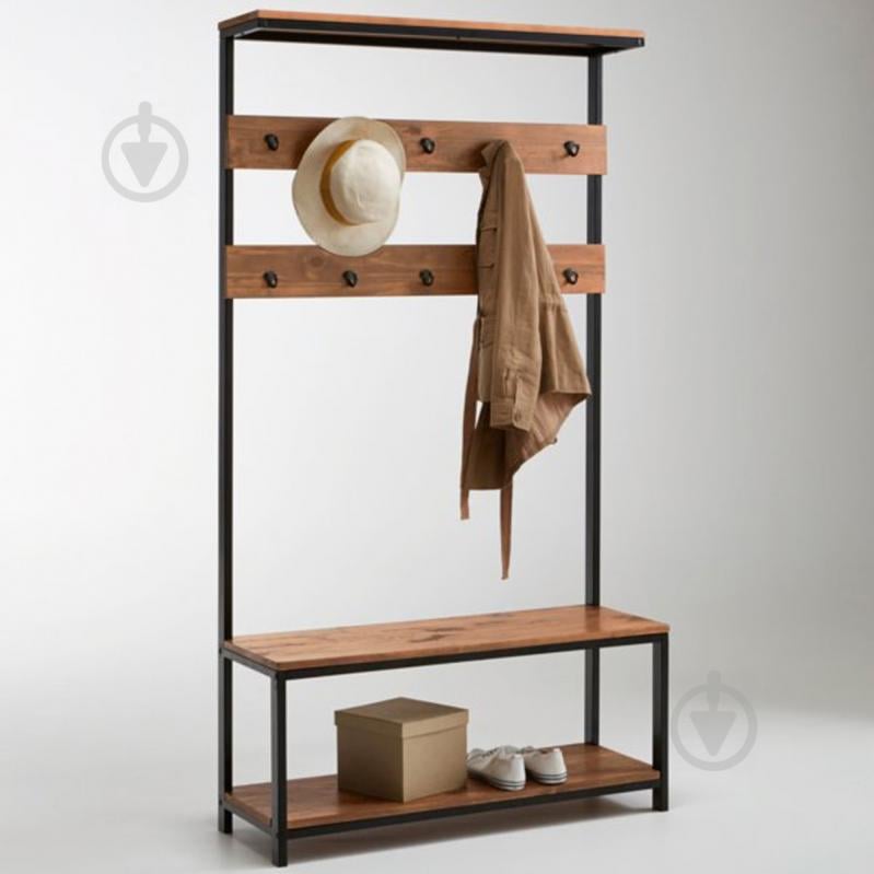 Вешалка в прихожую GoodsMetall из металла и дерева в стиле Лофт "Ватсон"