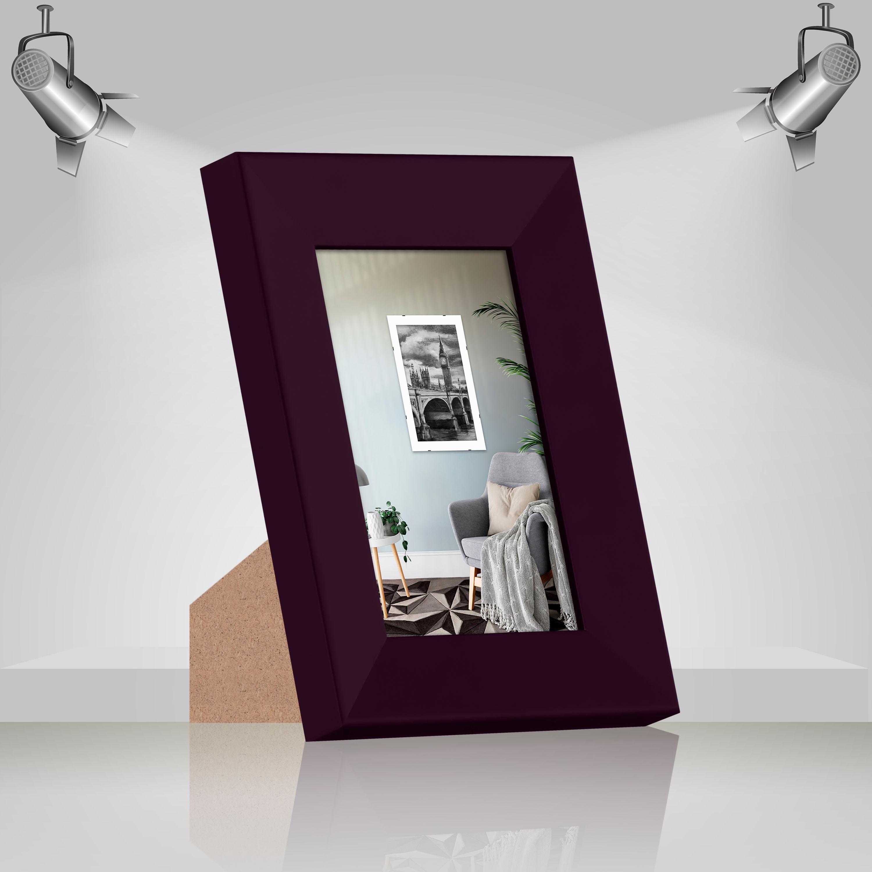 Фоторамка деревянная EmojiFrame 10х15 см AH3322-02 антибликовое стекло 2 мм с ножкой Фиолетовый - фото 2 Фоторамка деревянная EmojiFrame 10х15 см AH3322-02 антибликовое стекло 2 мм с ножкой Фиолетовый - фото 2