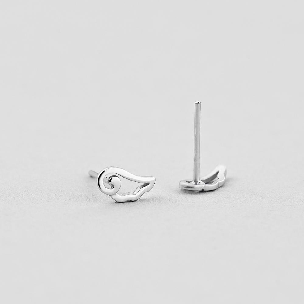 Серебряные серьги Minimal Крылья (5228)