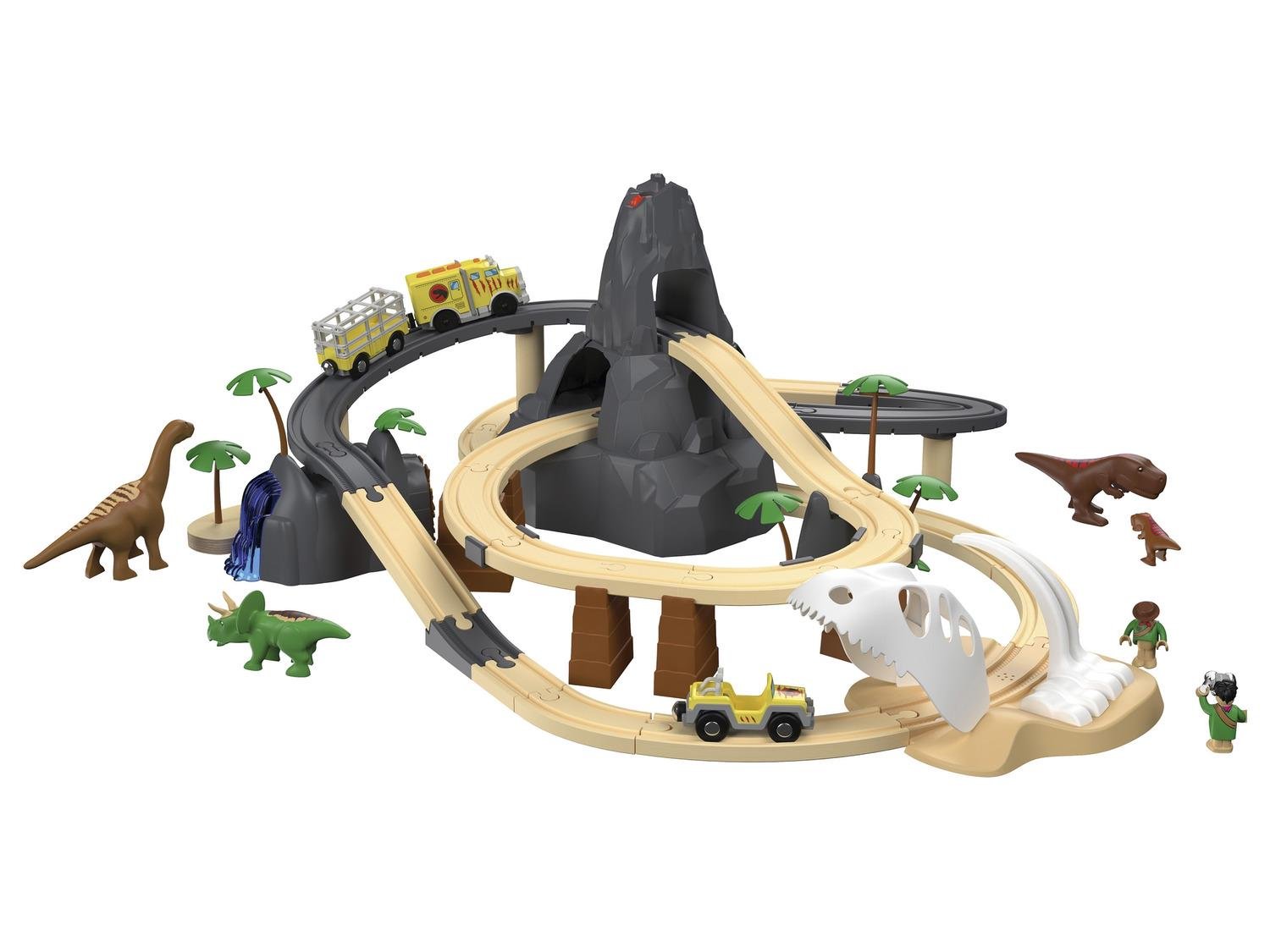 Дитяча залізниця дерев'яна Playtive Dinosaur Park 49 ел. (НФ-00015353)