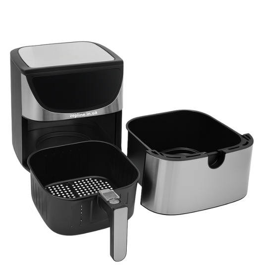 Мультипечь ZepLine с двумя тинами 12 л/4200 Вт Черный/Серый (ZP-217) Мультипечь ZepLine с двумя тинами 12 л/4200 Вт Черный/Серый (ZP-217)