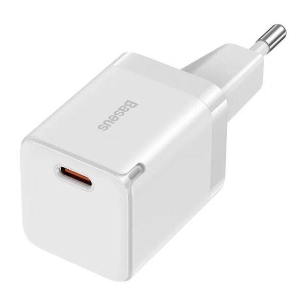 Устройство сетевое зарядное BASEUS GAN3 Fast Charger 1C EU CCGN010102 30W White - фото 4