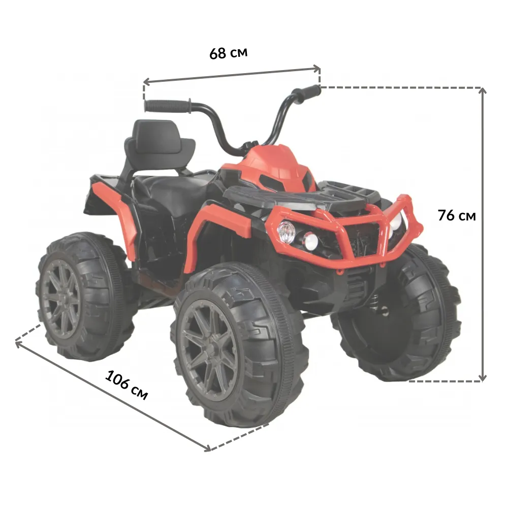 Дитячий електроквадроцикл SPOKO HM-128825 Вт 106x50x72 см Червоний (21-76-42300207) - фото 9