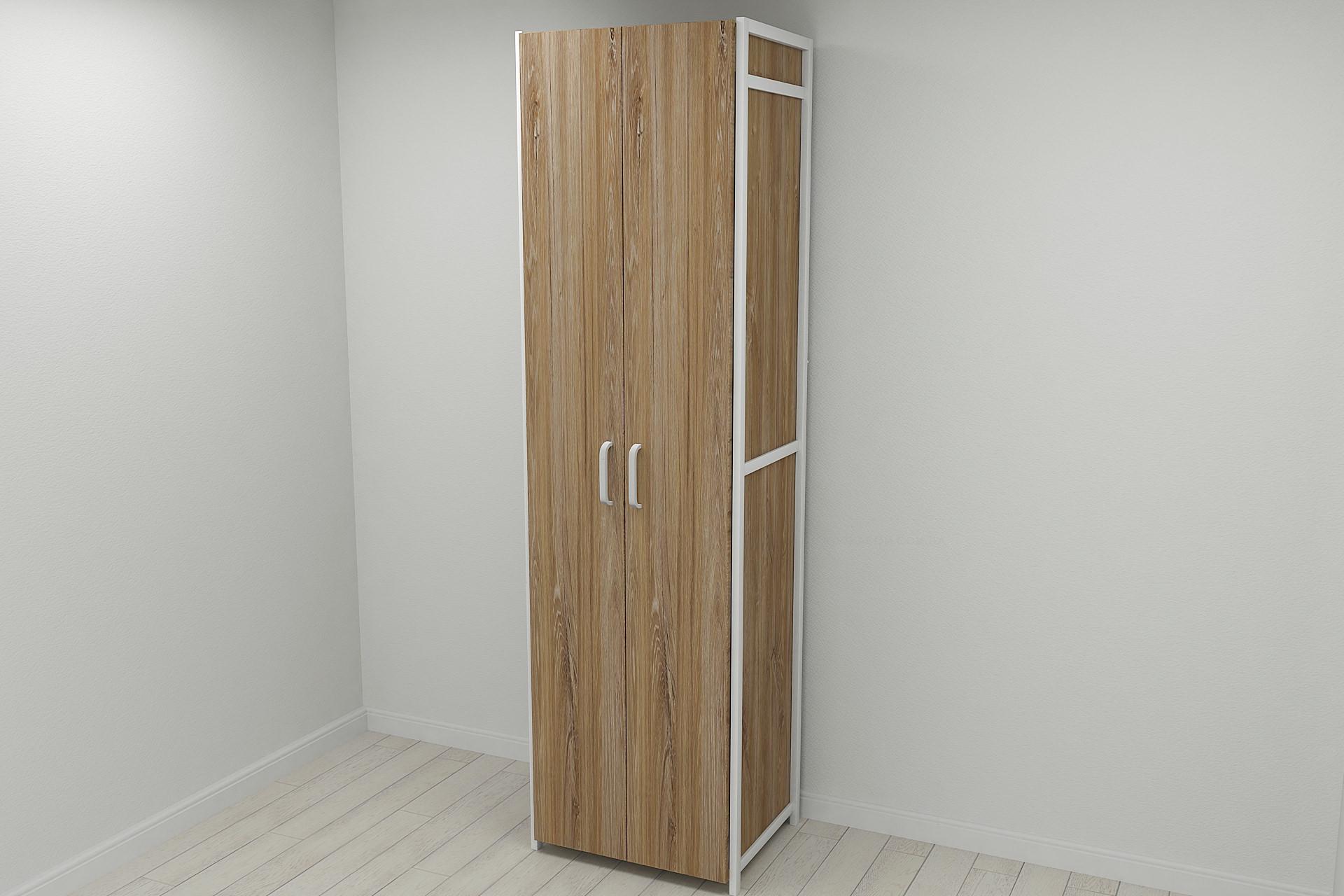 Шкаф гардероб уни секция 7 серии Конект Ferrum-decor 220x60x50 см металл Белый/ДСП Дуб Таверна (SHG125) Шкаф гардероб уни секция 7 серии Конект Ferrum-decor 220x60x50 см металл Белый/ДСП Дуб Таверна (SHG125)