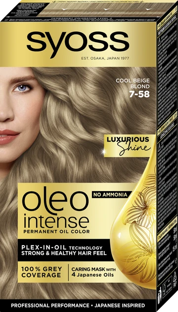Краска для волос Syoss Oleo Intense 115 мл 7-58 Холодный русый